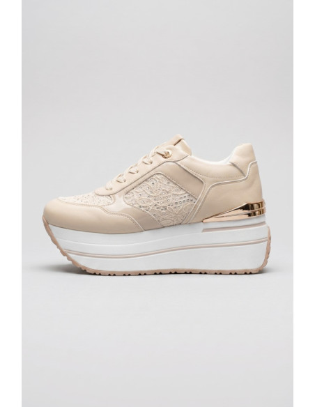 Queen Helena sneaker platform con dettaglio pizzo X34-48 [6f4af931]
