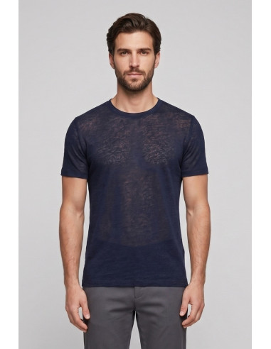 Urban Ring maglia girocollo in misto lino e cotone extra fine UR1110015 [70800d0c]