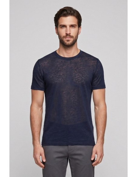 Urban Ring maglia girocollo in misto lino e cotone extra fine UR1110015 [70800d0c]