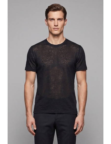 Urban Ring maglia girocollo in misto lino e cotone extra fine UR1110015 [c09c0f86]