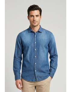 Superior Vintage camicia in denim di cotone SV1516P M50254 [5e06d8f9]