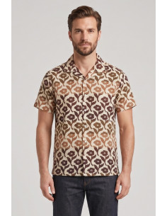 Guy camicia collo cubano a fantasia Custom930-cent M50098 [758775a0]