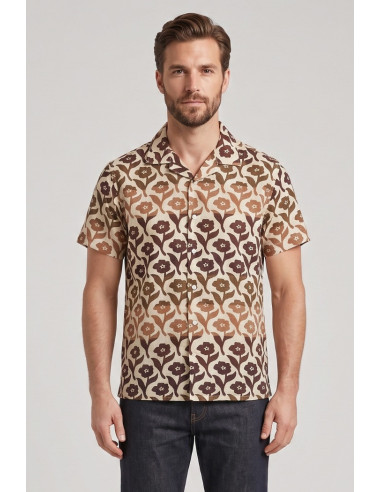 Guy camicia collo cubano a fantasia Custom930-cent M50098 [758775a0]