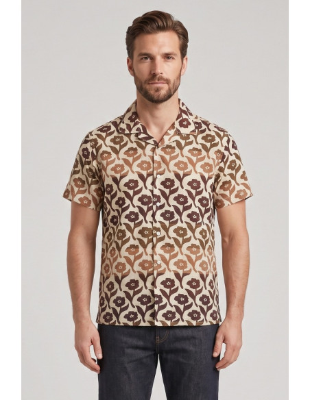 Guy camicia collo cubano a fantasia Custom930-cent M50098 [758775a0]