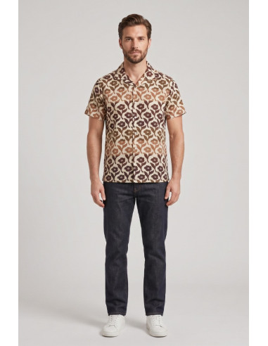 Guy camicia collo cubano a fantasia Custom930-cent M50098 [1bbcf7a9]