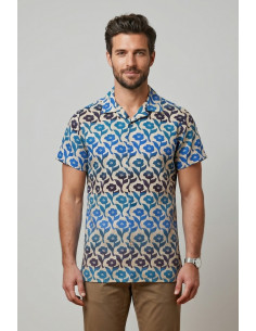 Guy camicia collo cubano a fantasia Custom930-cent M50098 [ca4f68af]