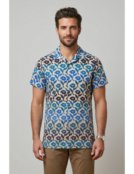 Guy camicia collo cubano a fantasia Custom930-cent M50098 [ca4f68af]