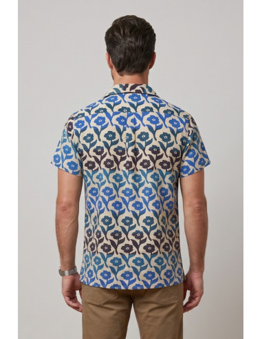 Guy camicia collo cubano a fantasia Custom930-cent M50098 [13692ba2]