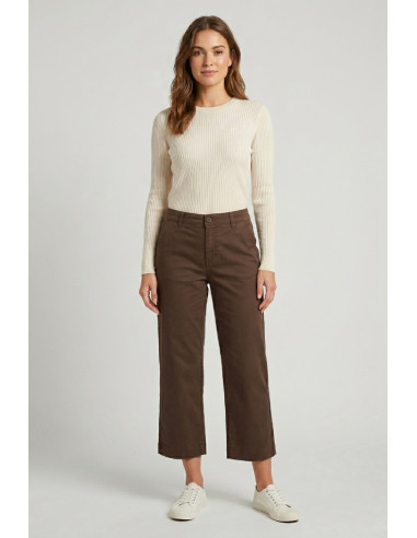 Fresh Flower bermuda ampio in gabardina di cotone stretch FD702 [953c191b]
