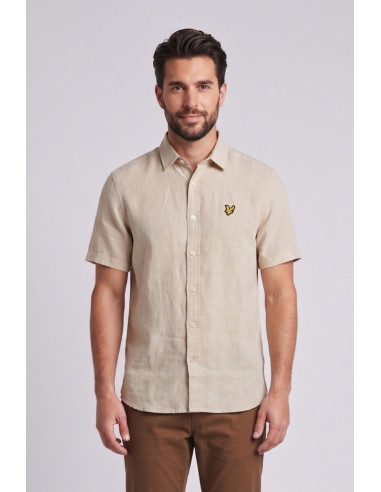 Lyle & Scott camicia mezza manica in lino SW2411V [06fd4674]