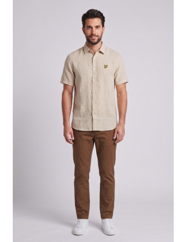Lyle & Scott camicia mezza manica in lino SW2411V [68c6c47d]