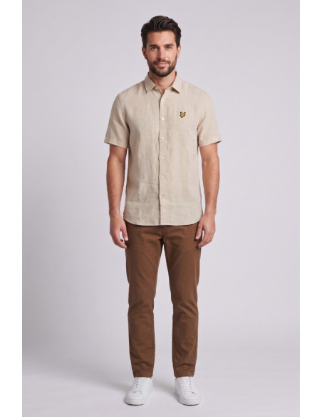 Lyle & Scott camicia mezza manica in lino SW2411V [68c6c47d]