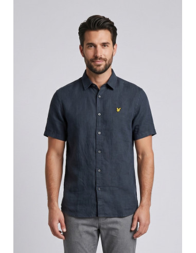 Lyle & Scott camicia mezza manica in lino SW2411V [b9355b7b]