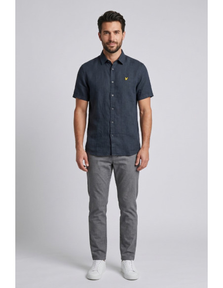 Lyle & Scott camicia mezza manica in lino SW2411V [d70ed972]