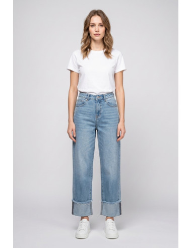 PDK jeans wide leg in denim stretch 2225PJ9557 [2fa56651]