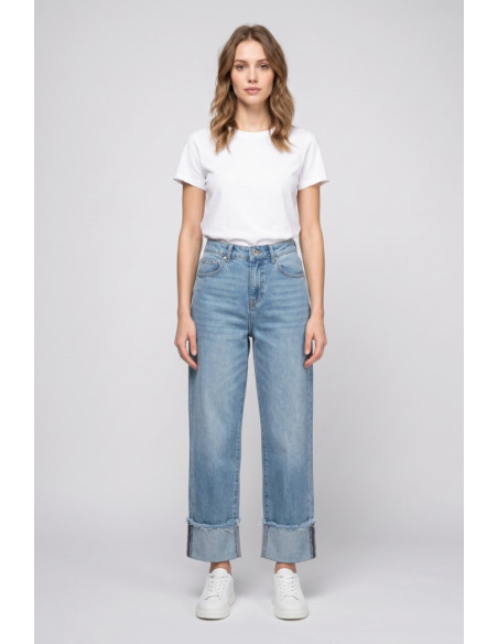 PDK jeans wide leg in denim stretch 2225PJ9557 [2fa56651]