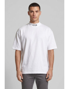 Icon t-shirt in cotone mezzo collo con stampa logo IUT008 [972bfb78]