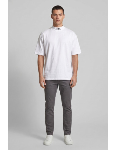 Icon t-shirt in cotone mezzo collo con stampa logo IUT008 [f9107971]
