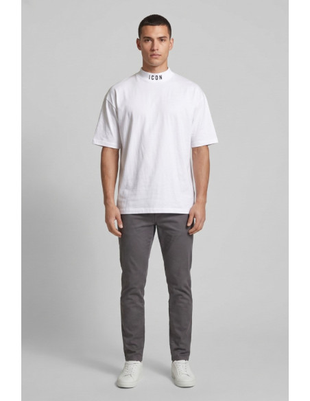 Icon t-shirt in cotone mezzo collo con stampa logo IUT008 [f9107971]