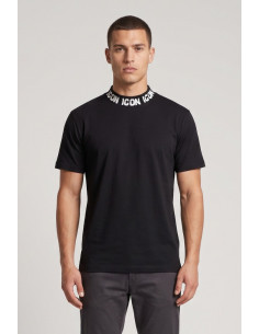 Icon t-shirt in cotone mezzo collo con stampe logo IUT028 [e53d2c4f]