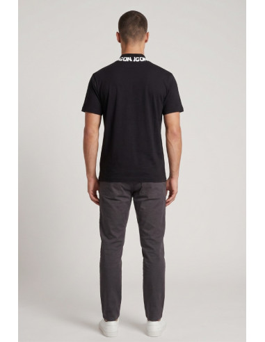 Icon t-shirt in cotone mezzo collo con stampe logo IUT028 [3c1b6f42]