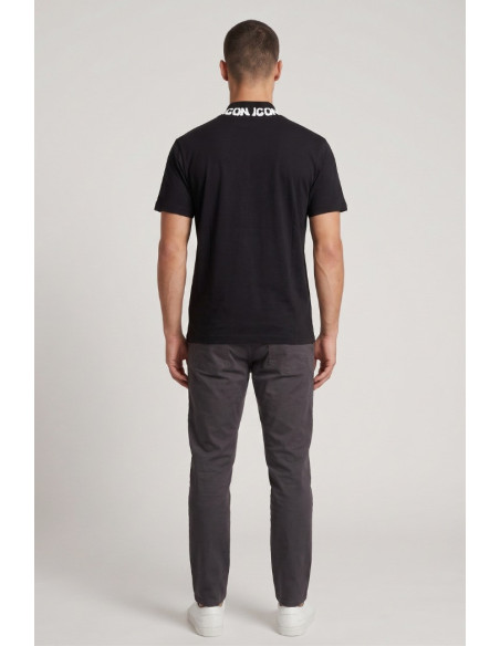Icon t-shirt in cotone mezzo collo con stampe logo IUT028 [3c1b6f42]