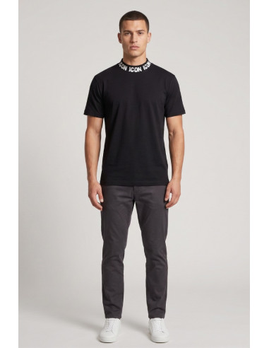 Icon t-shirt in cotone mezzo collo con stampe logo IUT028 [8b06ae46]
