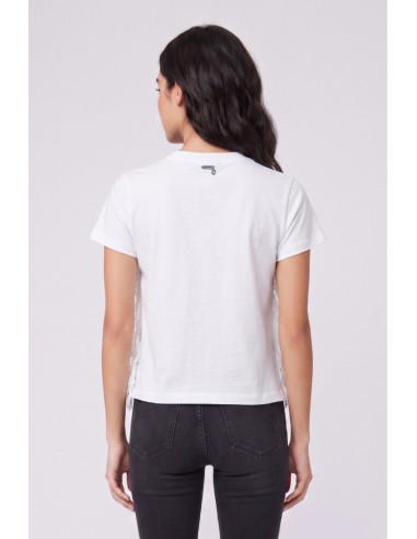Markup t-shirt in cotone con frange MW1610032 [573265a2]