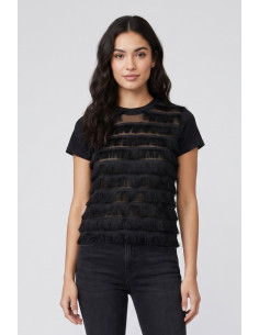 Markup t-shirt in cotone con frange MW1610032 [a5169e23]