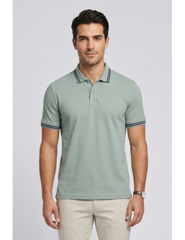 Markup polo in piquet di cotone con dettagli a contrasto MK11002 [4793fc93]