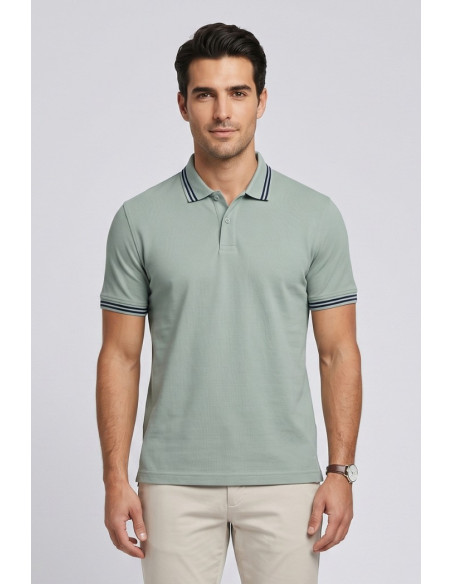 Markup polo in piquet di cotone con dettagli a contrasto MK11002 [4793fc93]