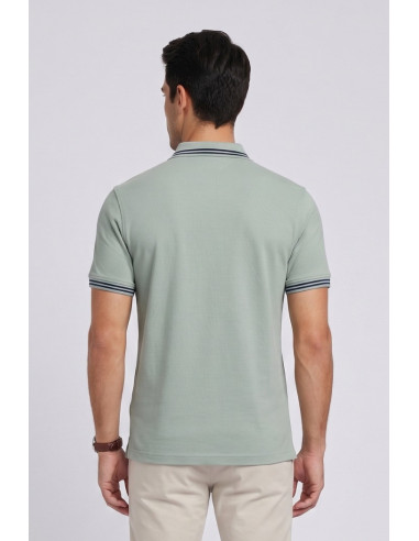 Markup polo in piquet di cotone con dettagli a contrasto MK11002 [9eb5bf9e]