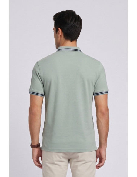 Markup polo in piquet di cotone con dettagli a contrasto MK11002 [9eb5bf9e]