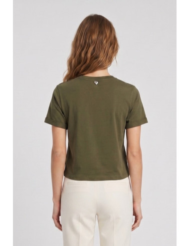 Blash t-shirt in cotone con bottoni sulla spalla BS1710013 [62e82b18]