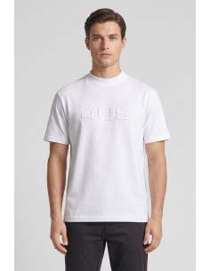 4US Paciotti t-shirt girocollo in cotone con logo a rilievo 4USTS1166 [0bc53257]