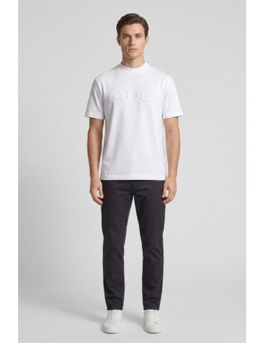4US Paciotti t-shirt girocollo in cotone con logo a rilievo 4USTS1166 [65feb05e]