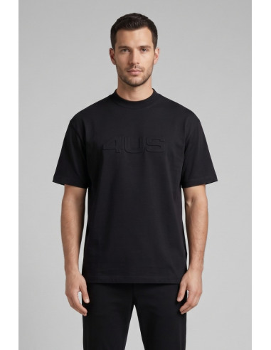 4US Paciotti t-shirt girocollo in cotone con logo a rilievo 4USTS1166 [20c78adb]