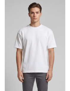 4US Paciotti t-shirt girocollo in cotone con logo a rilievo 4USTS1125 [73c81a4c]