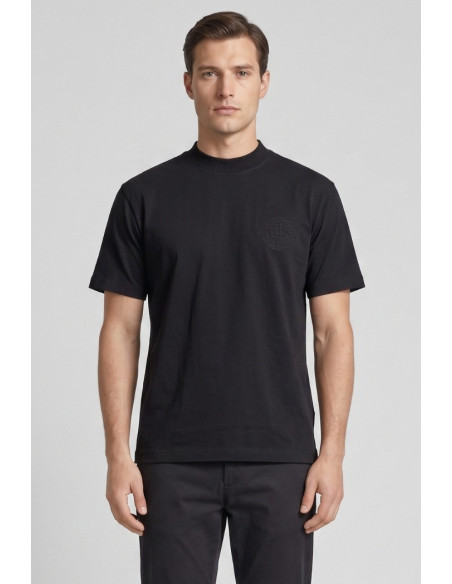 4US Paciotti t-shirt girocollo in cotone con logo a rilievo 4USTS1125 [58caa2c0]