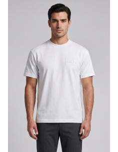 4US Paciotti t-shirt girocollo in cotone con logo a rilievo 4USTS1135 [fbdf6261]