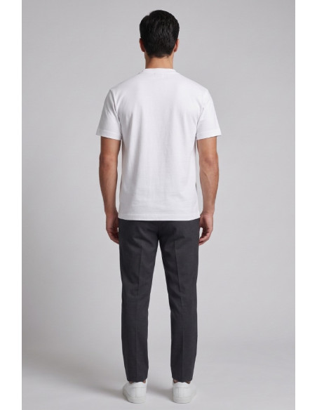 4US Paciotti t-shirt girocollo in cotone con logo a rilievo 4USTS1135 [22f9216c]