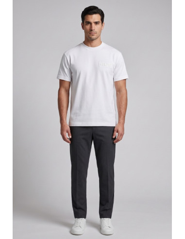 4US Paciotti t-shirt girocollo in cotone con logo a rilievo 4USTS1135 [95e4e068]