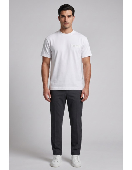 4US Paciotti t-shirt girocollo in cotone con logo a rilievo 4USTS1135 [95e4e068]