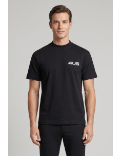 4US Paciotti t-shirt girocollo in cotone con logo a rilievo 4USTS1135 [d0dddaed]