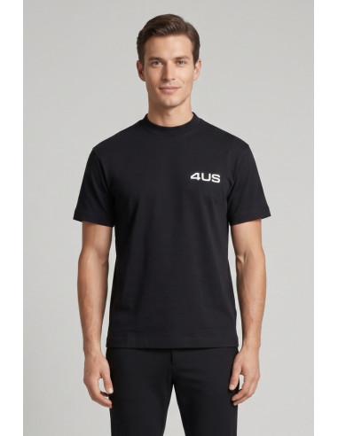 4US Paciotti t-shirt girocollo in cotone con logo a rilievo 4USTS1135 [d0dddaed]