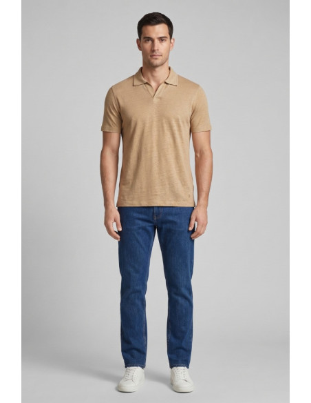 Urban Ring polo derby in lino e cotone UR1110016 [43a6597c]