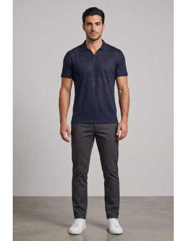 Urban Ring polo derby in lino e cotone UR1110016 [fc6e4473]