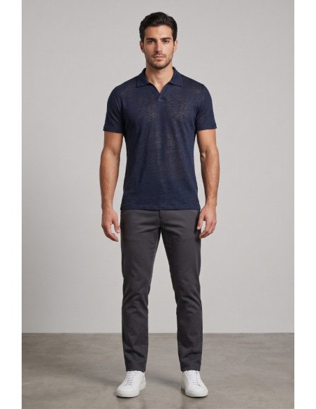 Urban Ring polo derby in lino e cotone UR1110016 [fc6e4473]