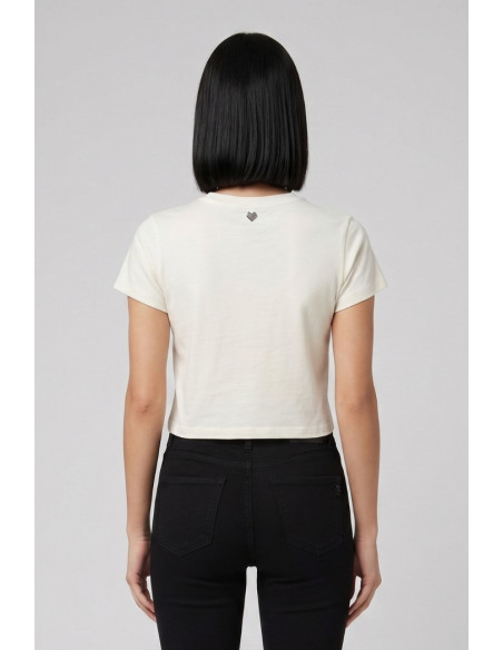 Blash t-shirt in cotone con stampa strass BS1710034 [b806814b]