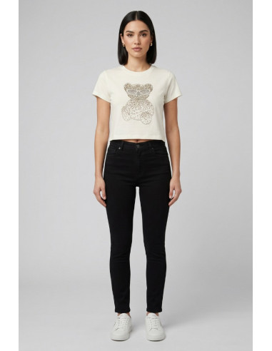 Blash t-shirt in cotone con stampa strass BS1710034 [0f1b404f]